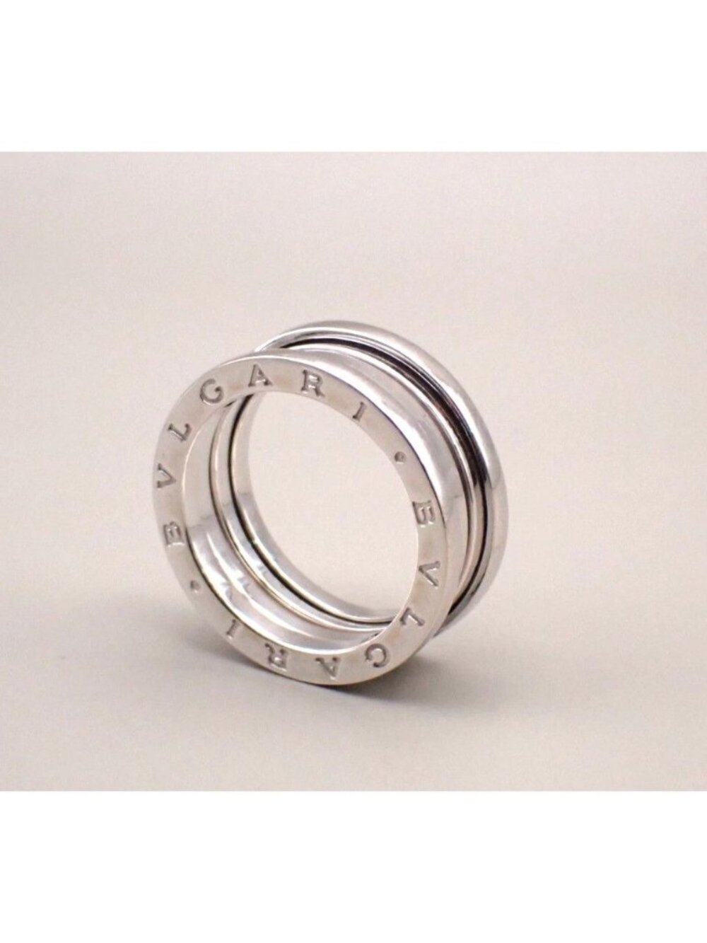 Bvlgari Logo Ring White Gold #